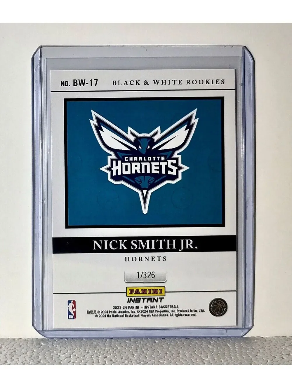 Nick Smith Jr. 2023-24 Panini NBA #17 Black and White Rookies Card 1/326